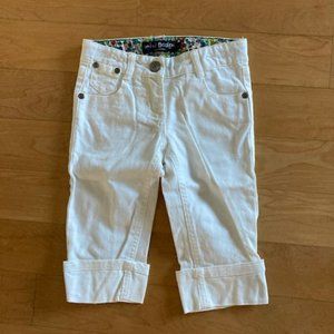 NWOT Girls White Denim Capri Jeans